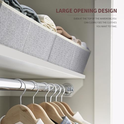 Close view of the open-front fabric storage bin