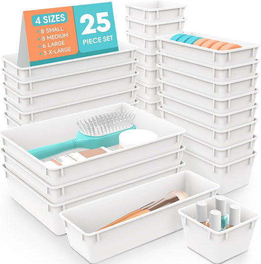 Cumya Home 25-Piece Drawer Organizer Bins