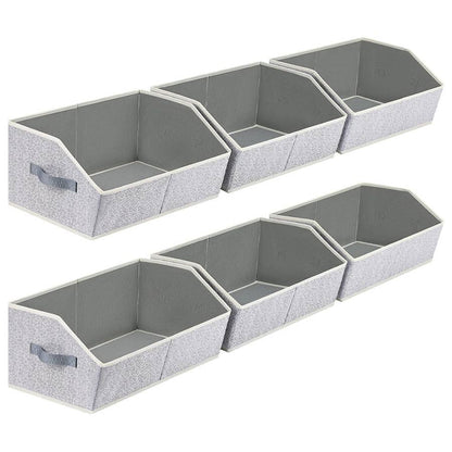 Cumya Home Trapezoid Fabric Storage Bins — 6 Pack