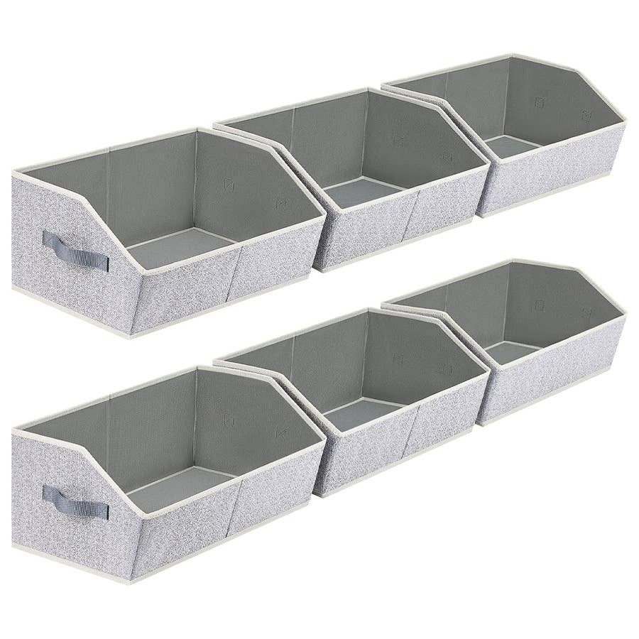 Cumya Home Trapezoid Fabric Storage Bins — 6 Pack